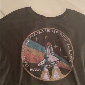 Black NASA long sleeve blouse for women